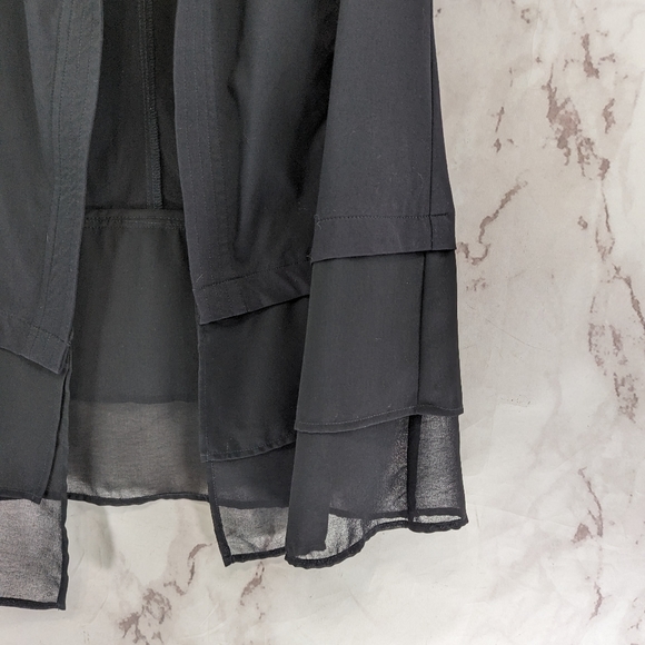 Taking Shape Vest Womens Large AU 14 Black Open Front Flowy Tunic Topper - Picture 4 of 12